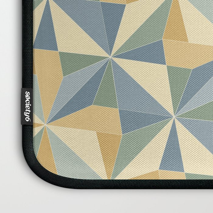 Kaleidoscope Tile Pattern XIV Neutral Earthy Pastel Laptop Sleeve Gallery Image 3