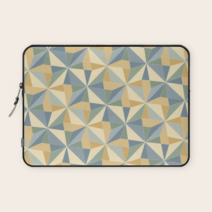Kaleidoscope Tile Pattern XIV Neutral Earthy Pastel Laptop Sleeve Gallery Image 1