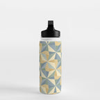 Kaleidoscope Tile Pattern XIV Neutral Earthy Pastel Water Bottle Gallery Image 3