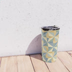 Kaleidoscope Tile Pattern XIV Neutral Earthy Pastel Travel Mug Gallery Image 4