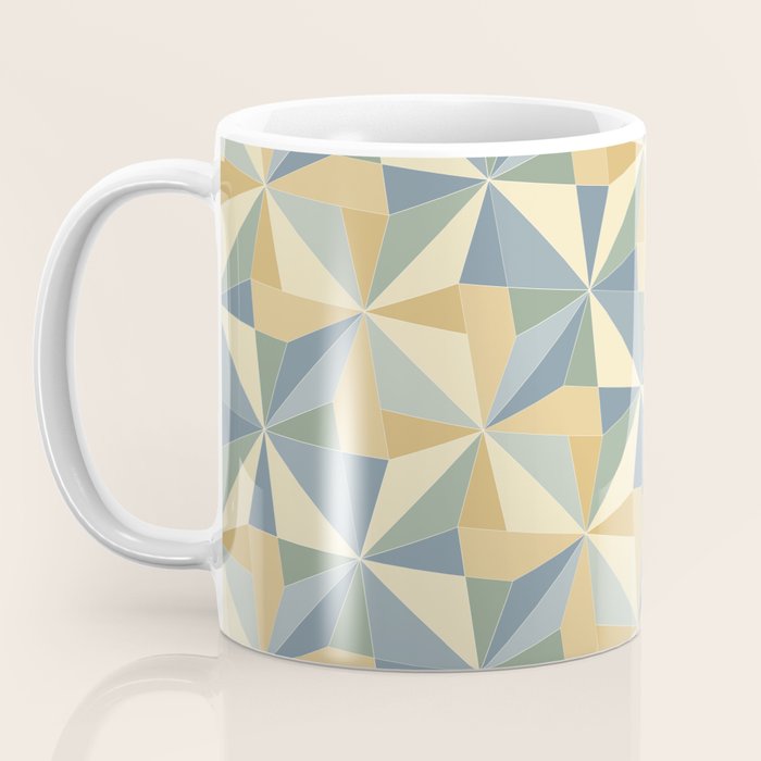 Kaleidoscope Tile Pattern XIV Neutral Earthy Pastel Coffee Mug Gallery Image 3