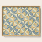 Kaleidoscope Tile Pattern XIV Neutral Earthy Pastel Serving Tray Gallery Image 1