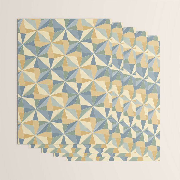 Kaleidoscope Tile Pattern XIV Neutral Earthy Pastel Wrapping Paper Gallery Image 3