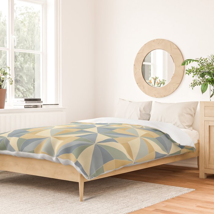 Kaleidoscope Tile Pattern XIV Neutral Earthy Pastel Duvet Cover Gallery Image 2