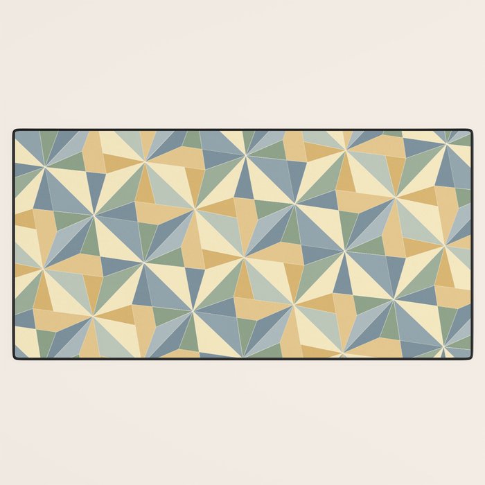 Kaleidoscope Tile Pattern XIV Neutral Earthy Pastel Desk Mat Gallery Image 3
