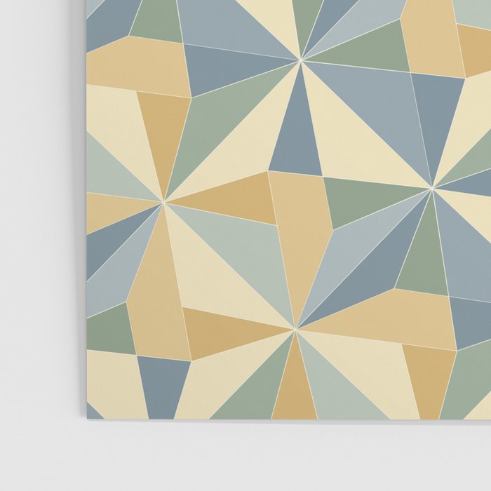 Kaleidoscope Tile Pattern XIV Neutral Earthy Pastel Poster Gallery Image 3