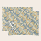 Kaleidoscope Tile Pattern XIV Neutral Earthy Pastel Placemat Gallery Image 1