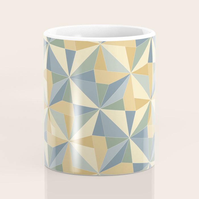 Kaleidoscope Tile Pattern XIV Neutral Earthy Pastel Coffee Mug Gallery Image 4