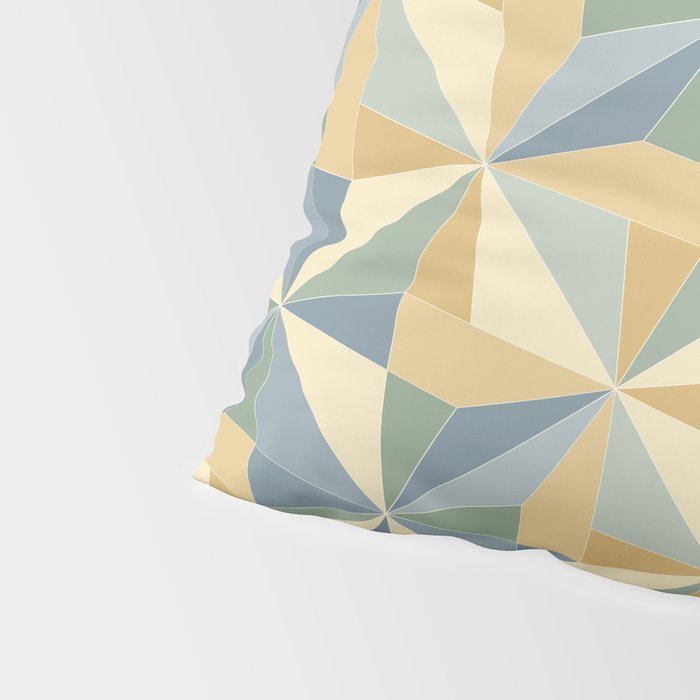 Kaleidoscope Tile Pattern XIV Neutral Earthy Pastel Pillow Sham Gallery Image 4