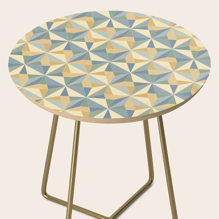 Kaleidoscope Tile Pattern XIV Neutral Earthy Pastel Side Table Gallery Image 2