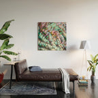 Glowing Cotton Candy Pink & Green Abalone Mother of Pearl Wood Wall Art Gallery Image 2