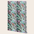 Glowing Cotton Candy Pink & Green Abalone Mother of Pearl Wallpaper Gallery Image 2