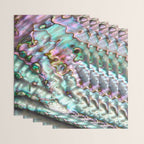 Glowing Cotton Candy Pink & Green Abalone Mother of Pearl Wrapping Paper Gallery Image 3