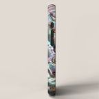 Glowing Cotton Candy Pink & Green Abalone Mother of Pearl iPhone Case Gallery Image 2
