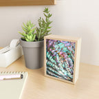 Glowing Cotton Candy Pink & Green Abalone Mother of Pearl Mini Art Print Gallery Image 2