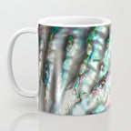 Glowing Cotton Candy Pink & Green Abalone Mother of Pearl Coffee Mug Gallery Image 3