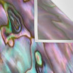 Glowing Cotton Candy Pink & Green Abalone Mother of Pearl Wall Tapestry Gallery Image 3