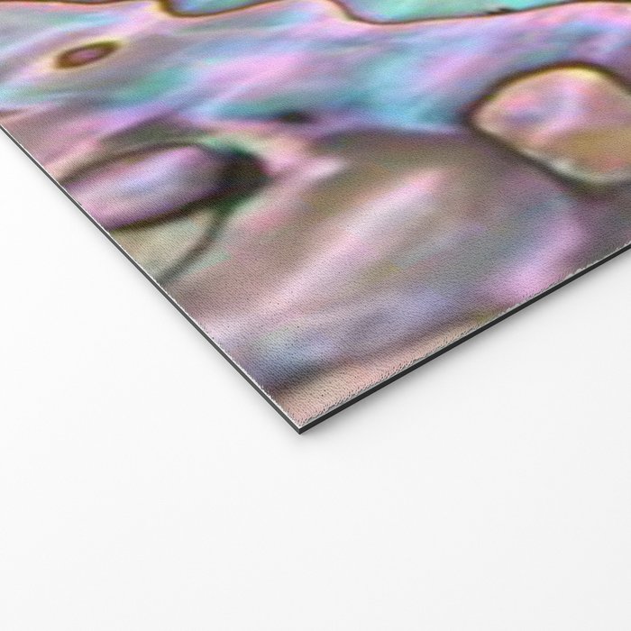 Glowing Cotton Candy Pink & Green Abalone Mother of Pearl Welcome Mat Gallery Image 2