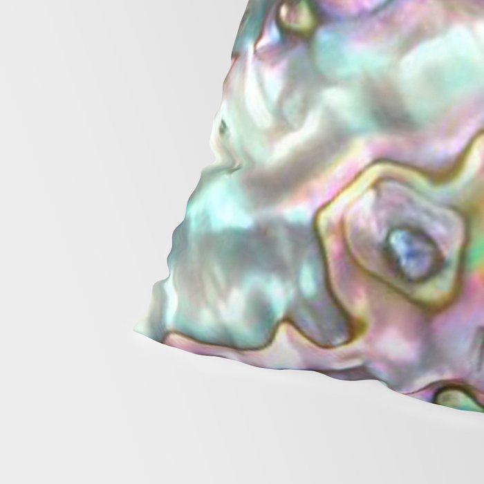 Glowing Cotton Candy Pink & Green Abalone Mother of Pearl Pillow Sham Gallery Image 4