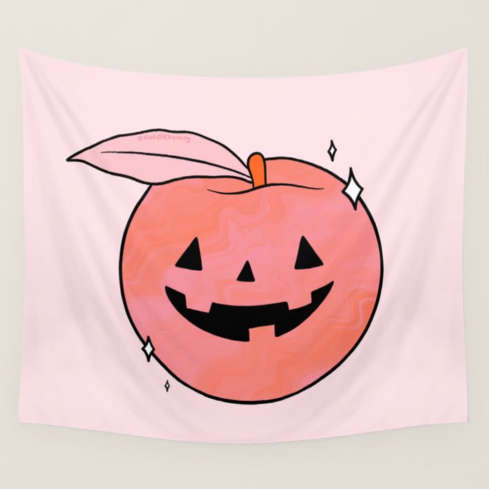 Spooky Peach Wall Tapestry Gallery Image 1