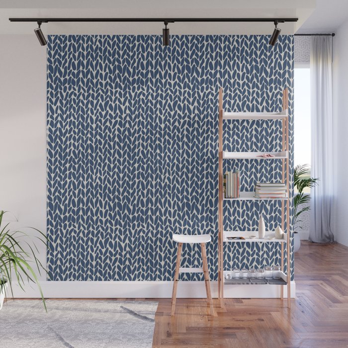 Hand Knit Navy Wall Mural Gallery Image 1
