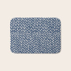 Hand Knit Navy Bath Mat Gallery Image 1