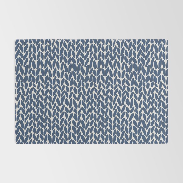 Hand Knit Navy Rug Gallery Image 2