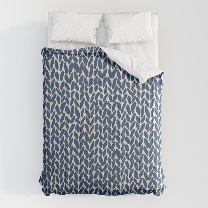 Hand Knit Navy Comforter Gallery Image 6