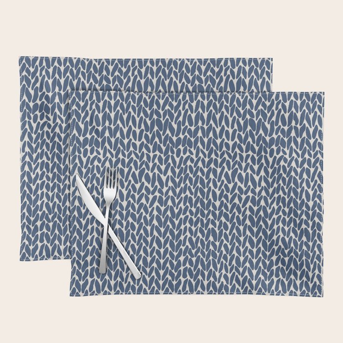 Hand Knit Navy Placemat Gallery Image 1