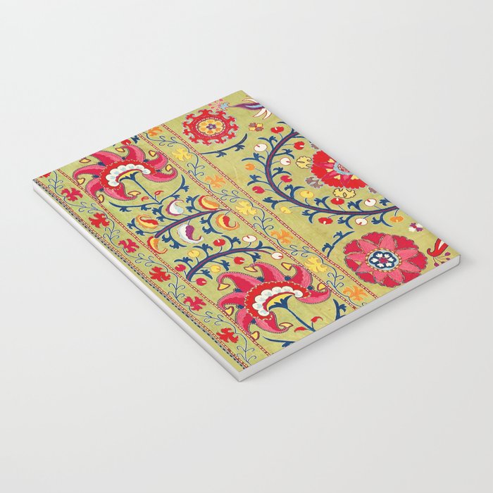 Lakai Suzani Uzbekistan Floral Embroidery Print Notebook Gallery Image 3