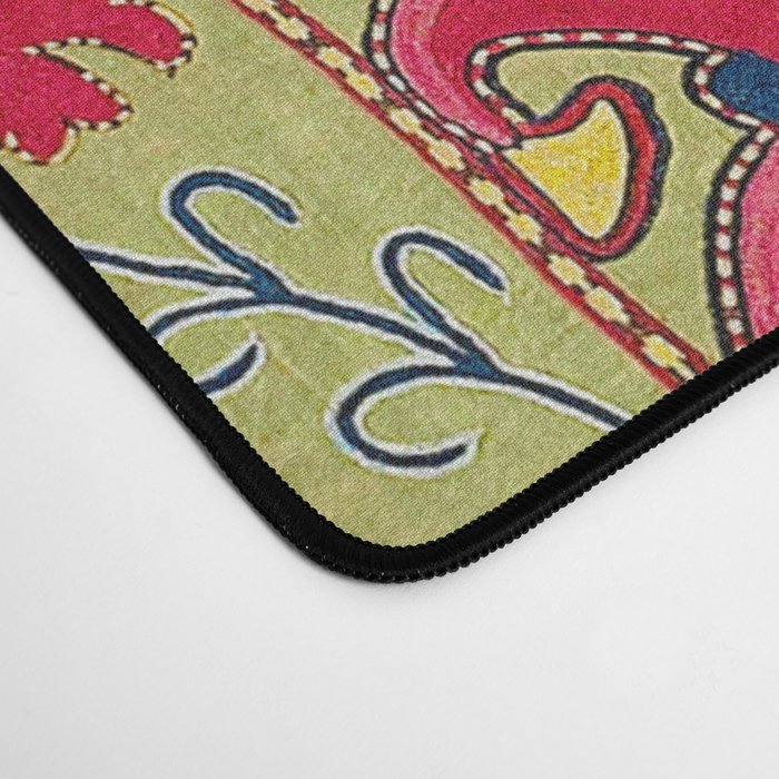 Lakai Suzani Uzbekistan Floral Embroidery Print Desk Mat Gallery Image 4