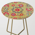 Lakai Suzani Uzbekistan Floral Embroidery Print Side Table Gallery Image 2