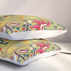 Lakai Suzani Uzbekistan Floral Embroidery Print Pillow Sham Gallery Image 3
