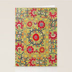 Lakai Suzani Uzbekistan Floral Embroidery Print Stationery Card Gallery Image 2