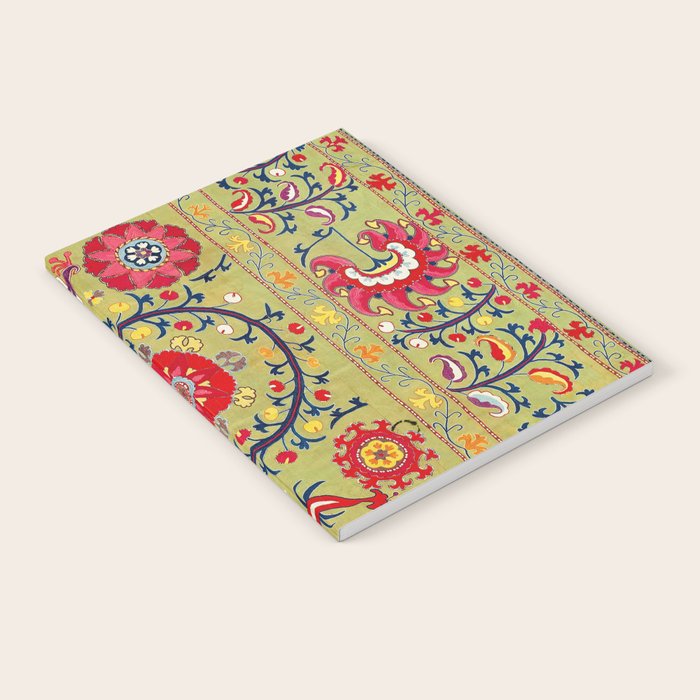 Lakai Suzani Uzbekistan Floral Embroidery Print Notebook Gallery Image 1