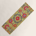 Lakai Suzani Uzbekistan Floral Embroidery Print Yoga Mat Gallery Image 1