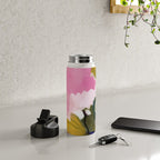abstract jungle leaves Water Bottle Gallery Image 4