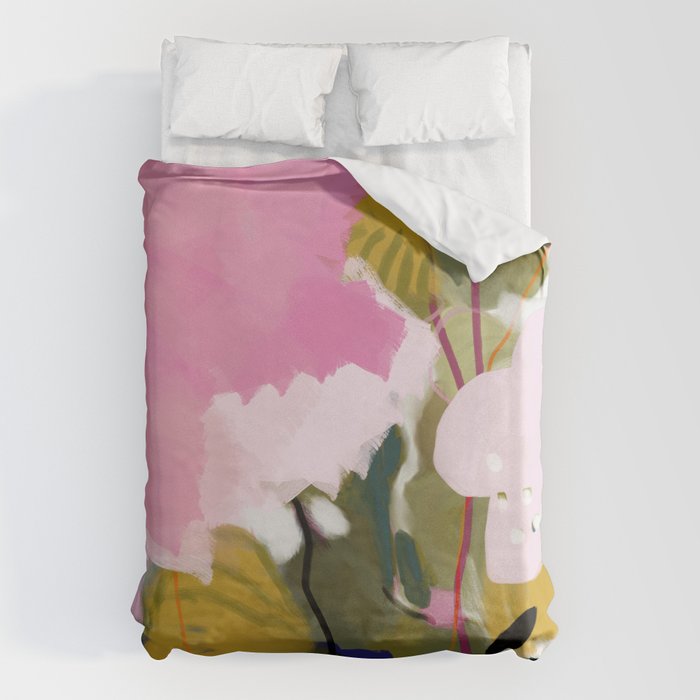 abstract jungle leaves Duvet Cover Gallery Image 1