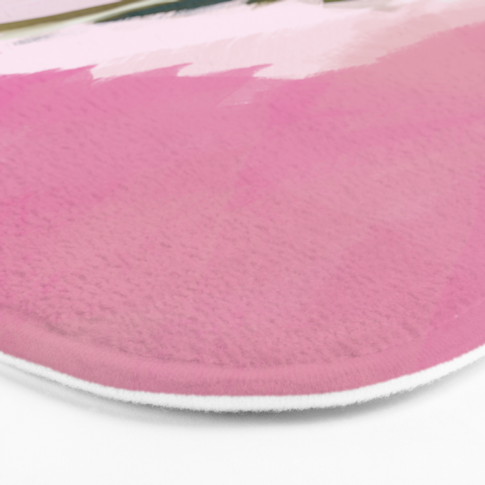 abstract jungle leaves Bath Mat Gallery Image 3