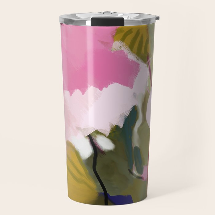 abstract jungle leaves Travel Mug Gallery Image 1