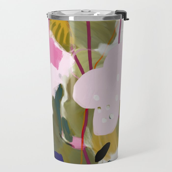 abstract jungle leaves Travel Mug Gallery Image 2