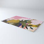abstract jungle leaves Rug Gallery Image 3