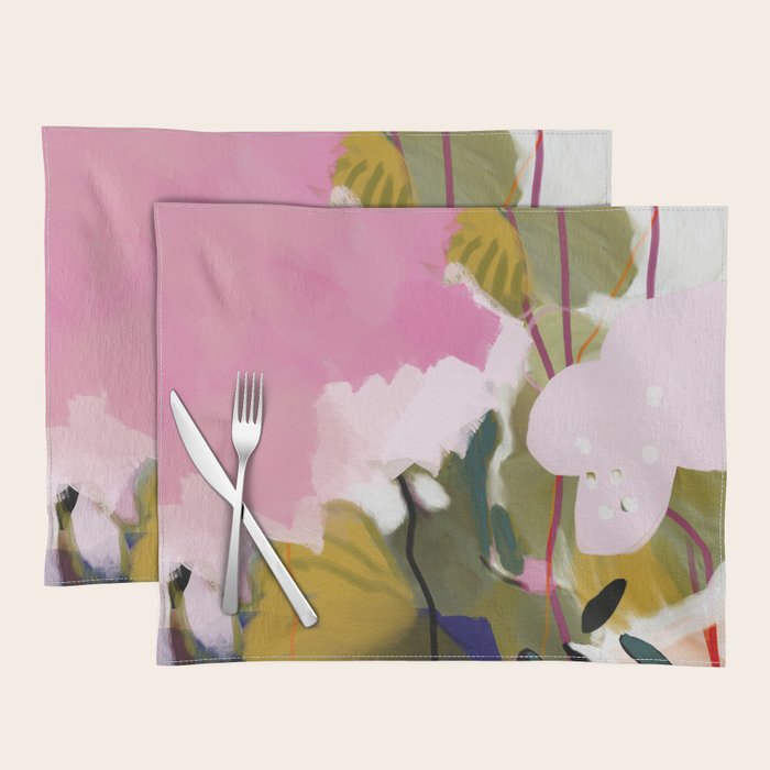 abstract jungle leaves Placemat Gallery Image 1