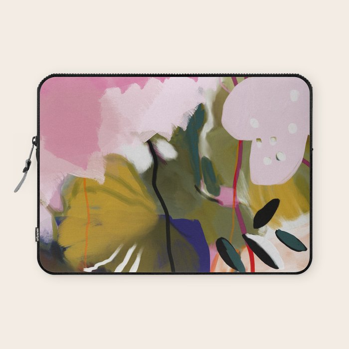 abstract jungle leaves Laptop Sleeve Gallery Image 1
