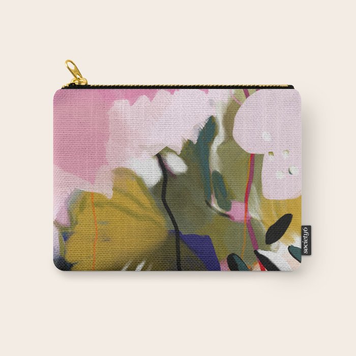 abstract jungle leaves Carry All Pouch Gallery Image 1