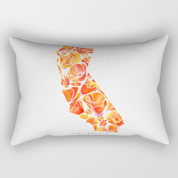 California Poppies Rectangular Pillow Gallery Image 2