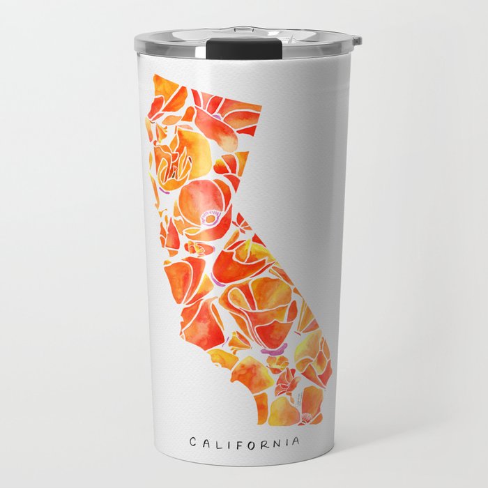 California Poppies Travel Mug Gallery Image 1