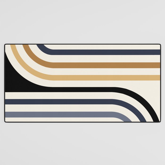 Bold Curvature Stripes III Desk Mat Gallery Image 3