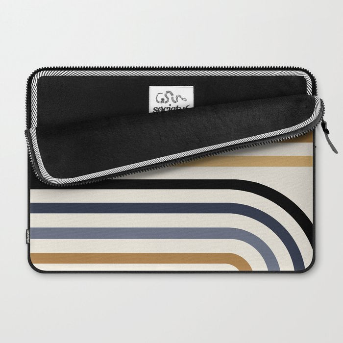 Bold Curvature Stripes III Laptop Sleeve Gallery Image 2