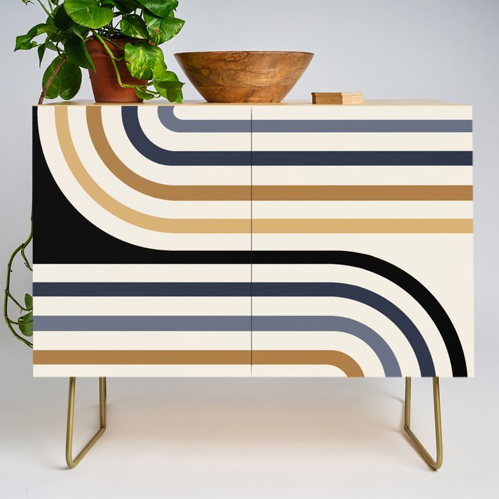 Bold Curvature Stripes III Credenza Gallery Image 1
